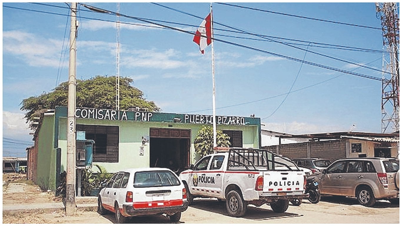 Comisaría de Puerto Pizarro bajo amenaza. Foto: GEC