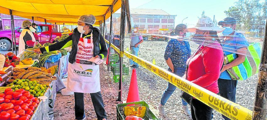 Mercados itinerantes no tienen restricción de aforos. (Foto: Minagri)