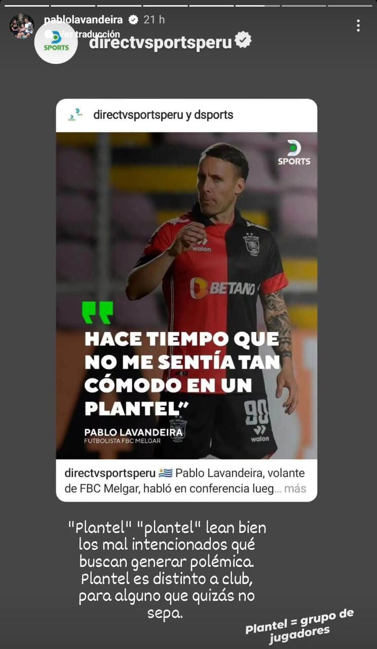 Pablo Lavandeira se defiende las críticas. Foto: Instagram