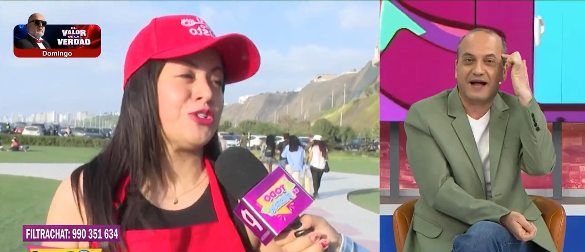 El conductor criticó la postulación de Flor Polo al Congreso. (Foto: Panamericana TV)