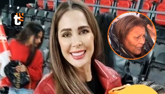 TROME - Ana Paula Consorte asistió con sus hijos al Perú vs. Uruguay, pero estuvo alejada de Doña Peta