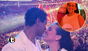 Daniela Darcourt y Waldir Felipa derrochan amor en los Latin Grammy pero la sepultan por su look