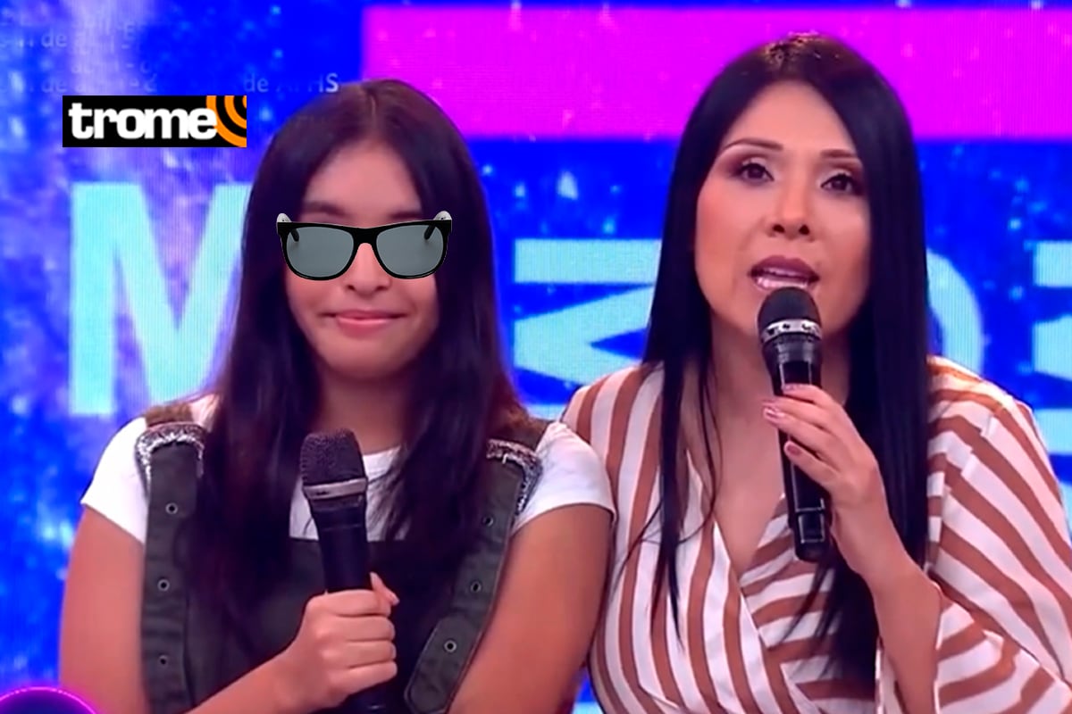 Tula Rodríguez y su hija Valentina EN VIVO en 'Mande Quien Mande'. Foto: Captura