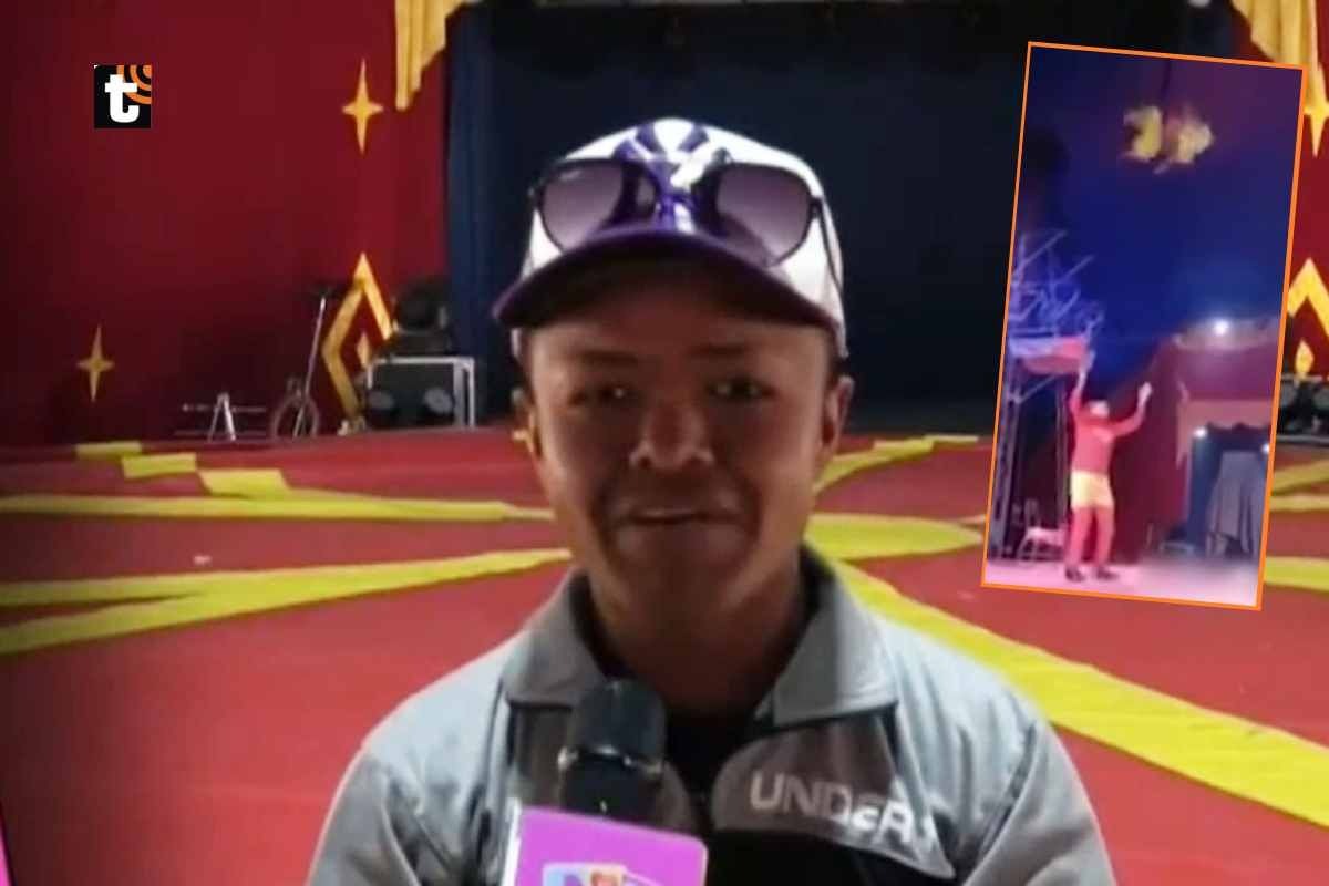 'Pulgarcito' contó cómo fue su accidente en el circo de Edwin Sierra. (Captura Amor y Fuego)