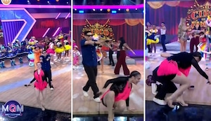 Lisandra Lizama cae en pleno set de ‘Mande quien mande’