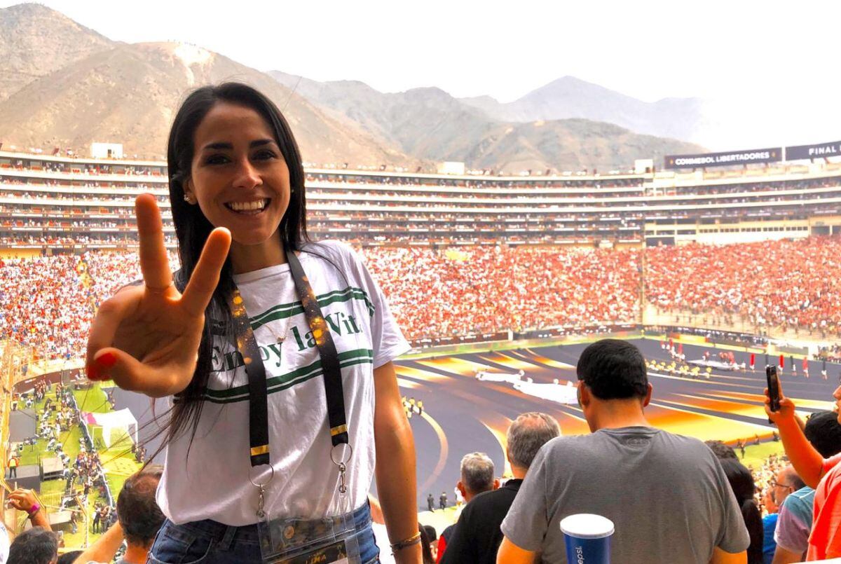 Romina Vega en la final de la Copa Libertadores 2019.