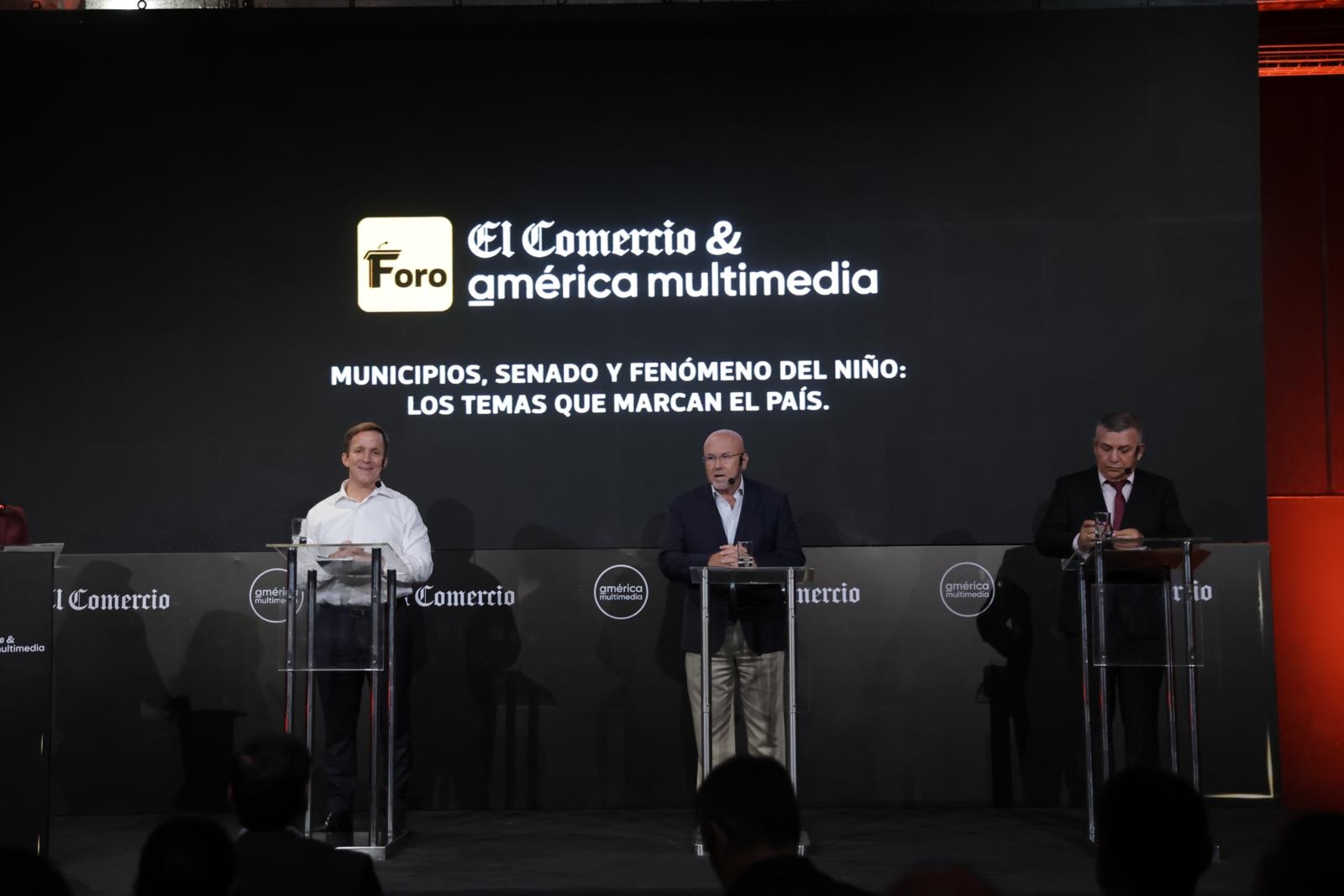 El Comercio y América organizan foro con los candidatos a la Alcaldía de Lima Carlos Bruce (Somos Perú), Francis Allison (Avanza País) y Daniel Urresti (Podemos Perú). Foto: Hugo Pérez @Photo.Gec