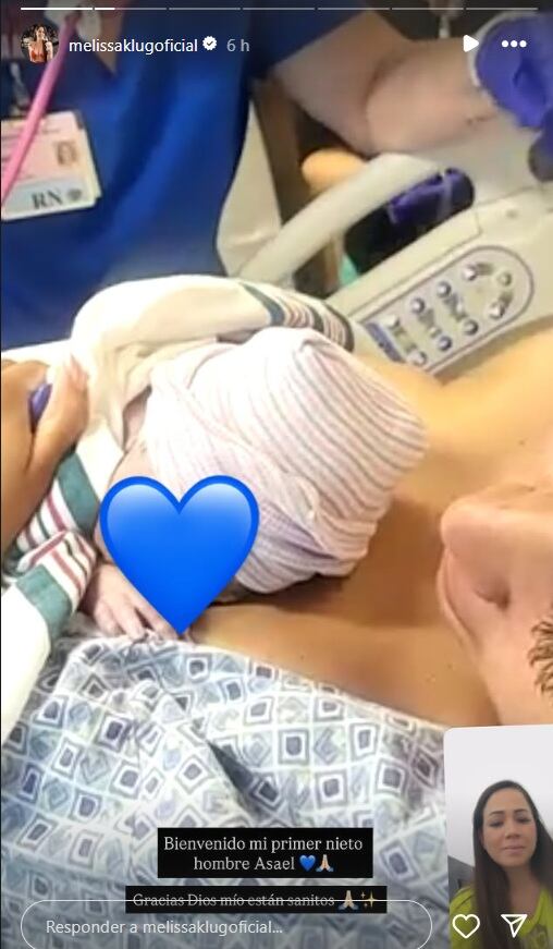 Melissa Klug conoció a su nieto varón, bebé de Samahara Lobatón, a través de videollamada.