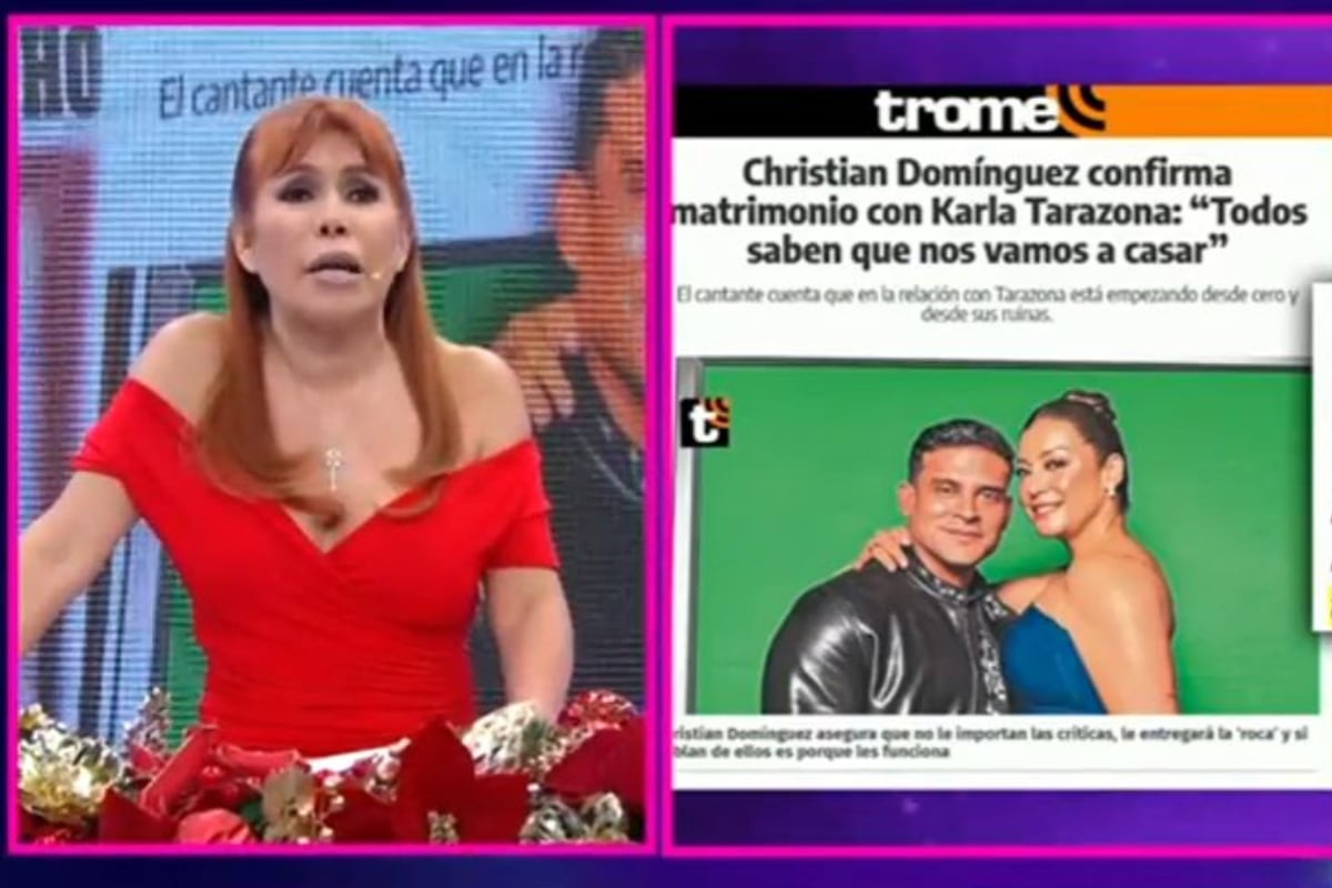 Magaly Medina se burla de Christian Domínguez y su deseo de casarse con Karla Tarazona