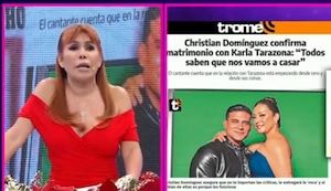 Magaly se burla del nuevo anillo prometido por Christian Domínguez: “Es de ofrecer matrimonio a todo el mundo”
