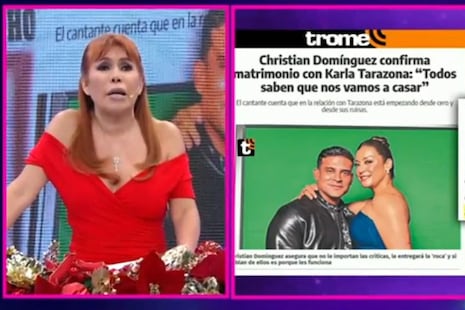 Magaly se burla del nuevo anillo prometido por Christian Domínguez: “Es de ofrecer matrimonio a todo el m...