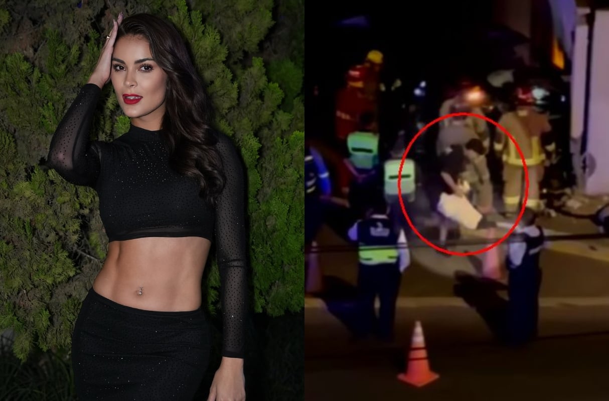 Captan a sujeto retirando cosas del auto de Laura Spoya tras accidente. (Foto: Instagram / Captura de video)