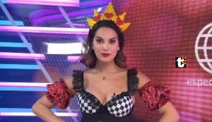Valeria Piazza aparece al aire con SEXY DISFRAZ por Halloween: “Soy la única que se disfrazó en todo el canal”