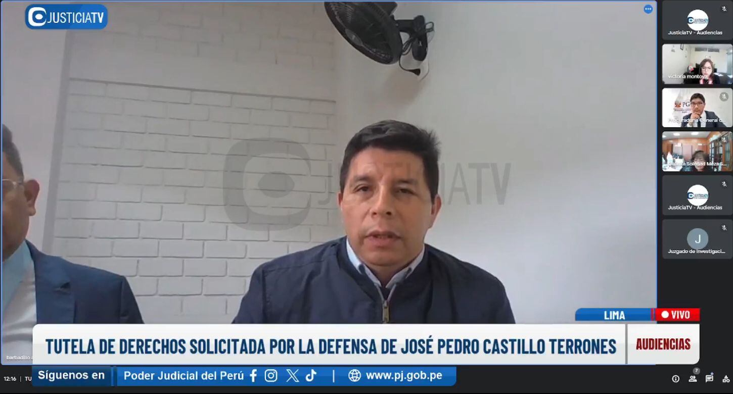 Pedro Castillo dice que fue víctima de tortura durante su detención. (Justicia TV)