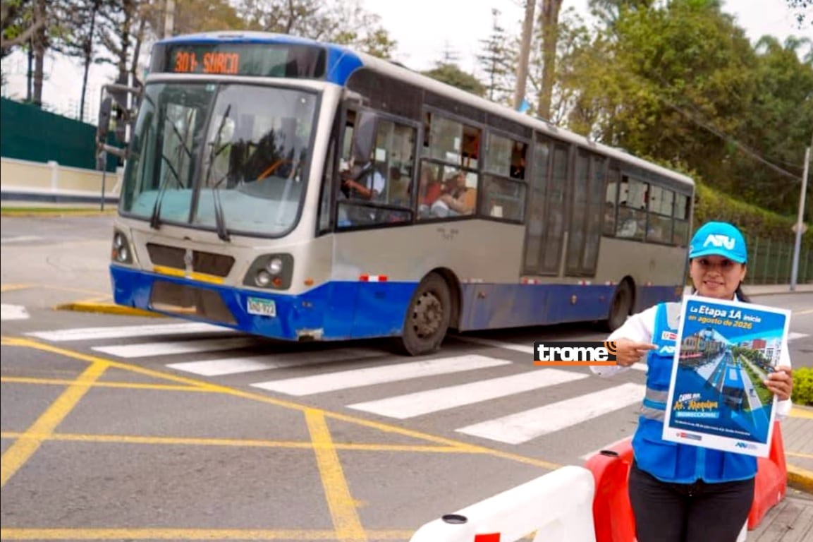 Aplicarán carril bus bidireccional en la avenida Arequipa para uso exclusivo del Corredor azul. Eso generará algunos cambios en el tránsito de conductores, peatones y ciclistas. (Isabel Medina / Trome / ATU).