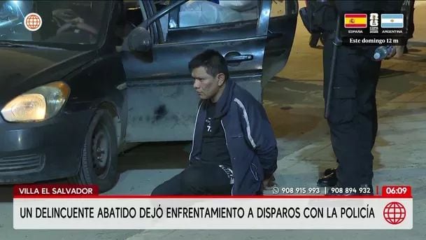 Tiroteo en Villa El Salvador deja un delincuente abatido. Foto: América Noticias