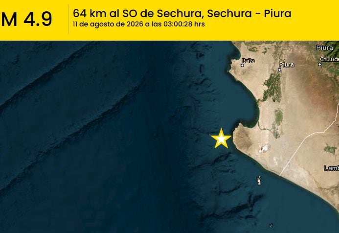 En la noche también ocurrió otro sismos de magnitud 3.4 en Moquegua, al sur el país. (IGP)