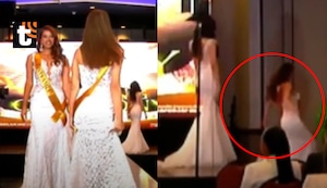Miss Grand Perú: candidata sufre fuerte caída y pasa bochornoso incidente durante su presentación en el certamen