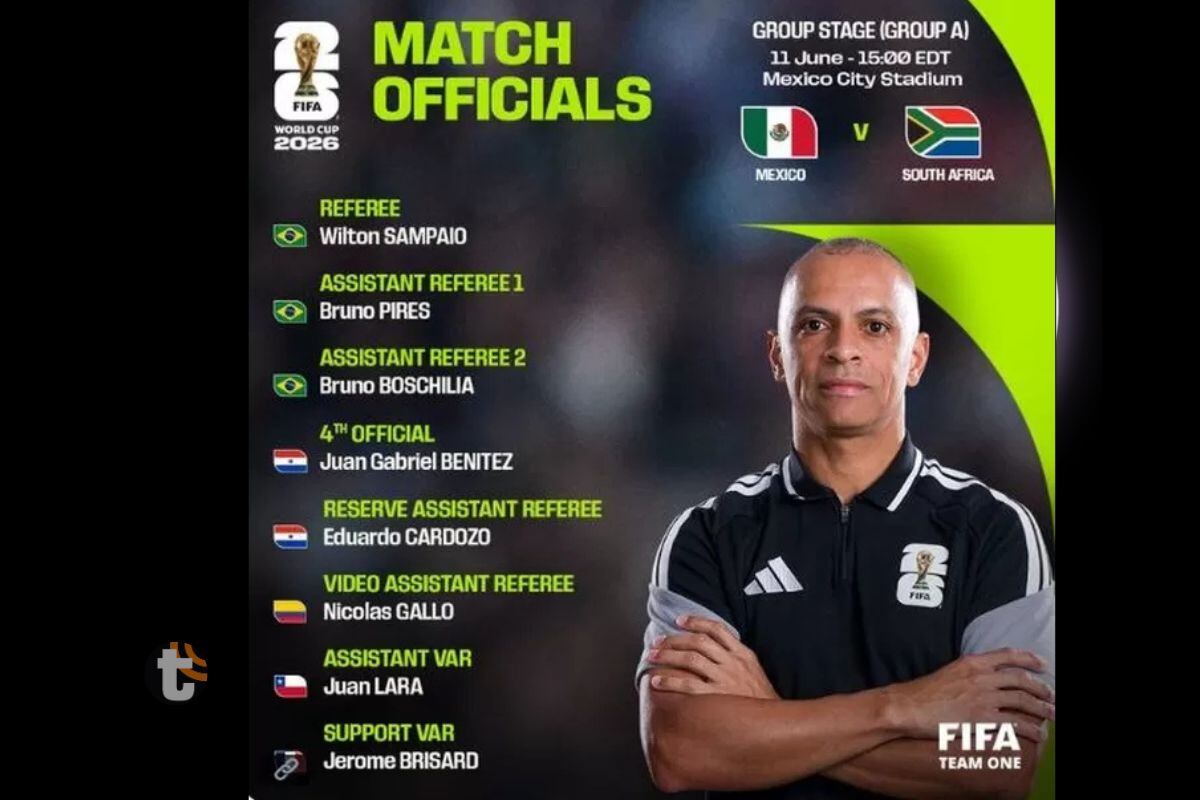 FIFA confirmó el equipo arbitral para el México vs Sudáfrica (Foto: @FIFA )