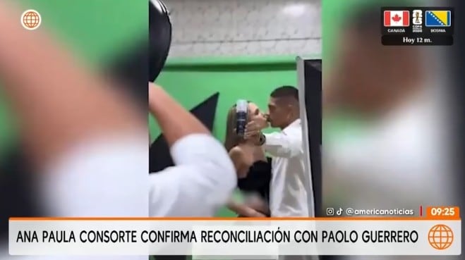Ana Paula y Guerrero protagonizan tierno beso.
