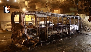 Empresa de transporte sufre atentado: extorsionadores queman bus en Villa María del Triunfo