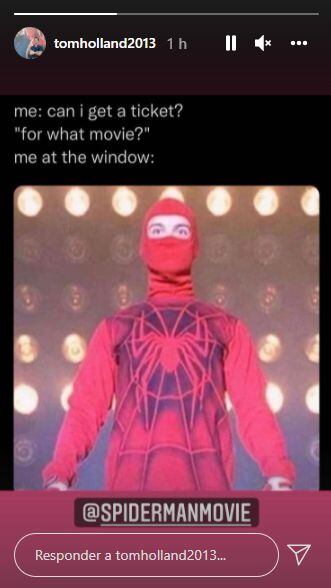 El actor Tom Holland promocionó su nueva película "Spiderman: No Way Home" con una fotografía de Tobey Maguire. (Foto: Captura de IG)