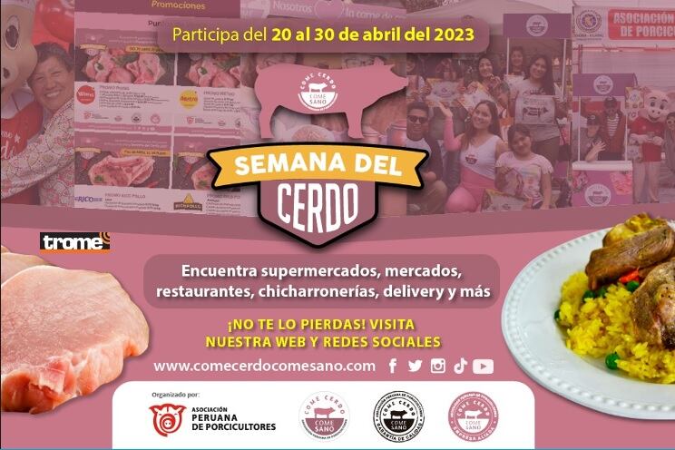 Nueva campaña de la Asociación de Porcicultores para promover el consumo con precios accesibles. (Isabel Medina / Compos. Trome).