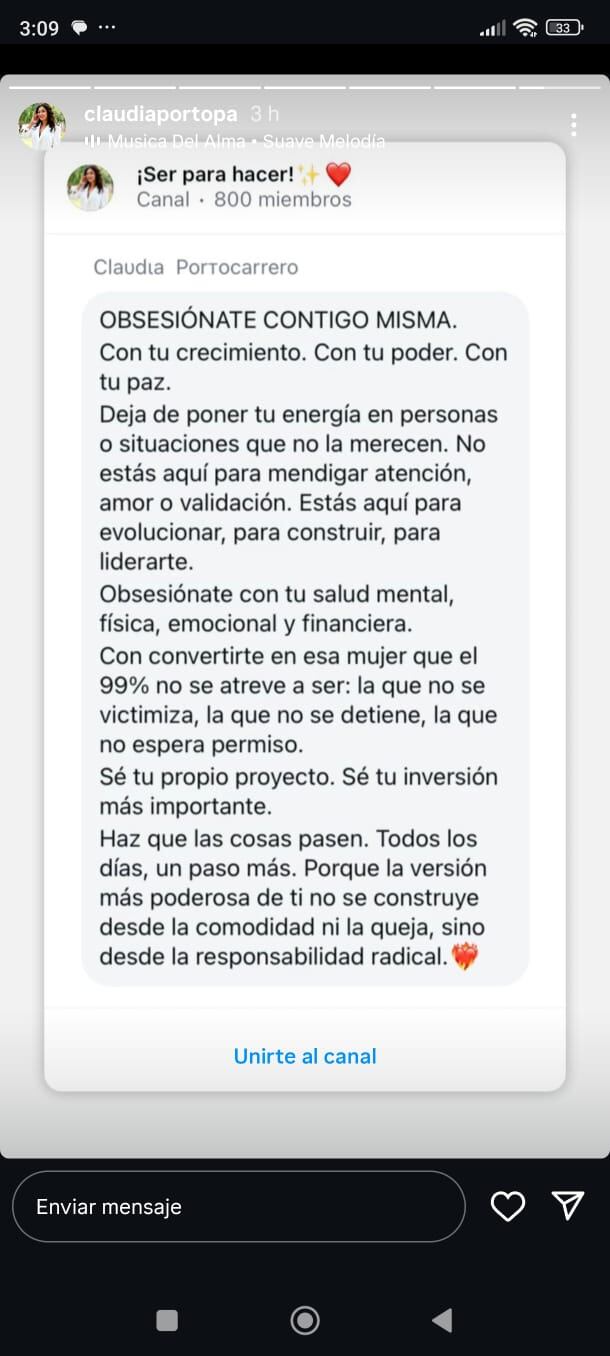 Claudia Portocarrero y su mensaje en redes mientras esposa de Dilbert Aguilar se enoja por encuentro.