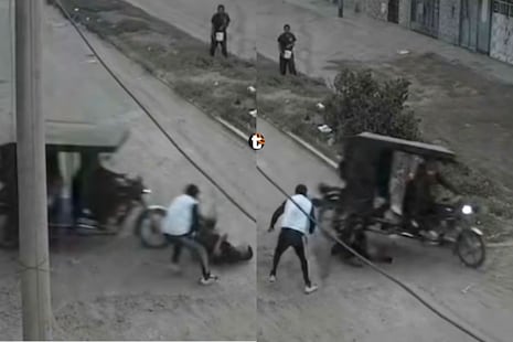 ¡Salvajismo al paso! Mototaxistas atropellan a joven para robarle el celular en Chiclayo