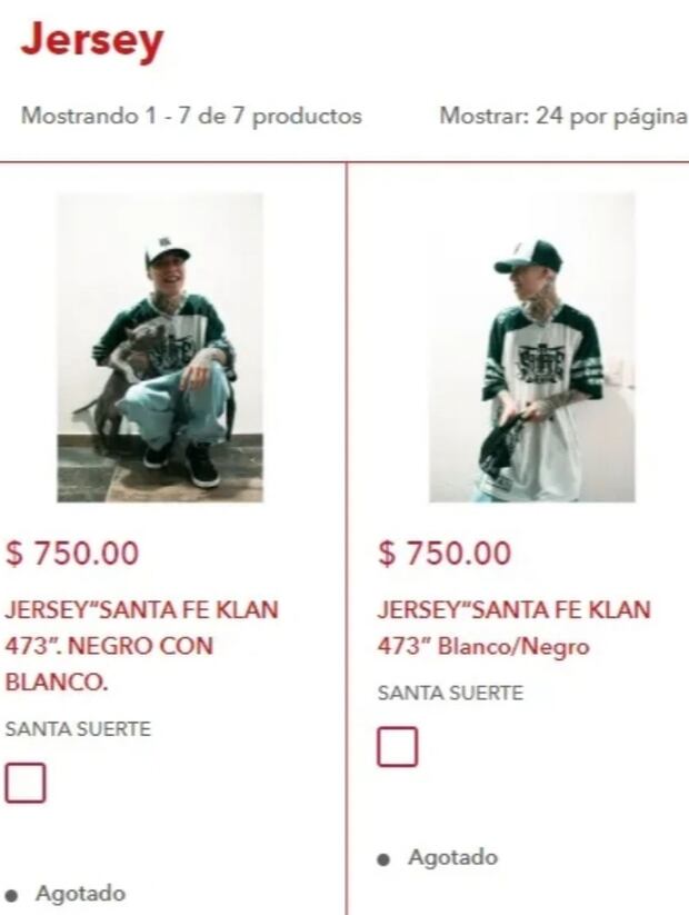 La prenda se agotó en unas horas que salió a la venta (Foto: Santa Suerte / Instagram)