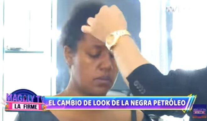 La ‘Negra Petróleo’ antes de su cambio de look. (Foto: Captura Magaly TV: La Firme).