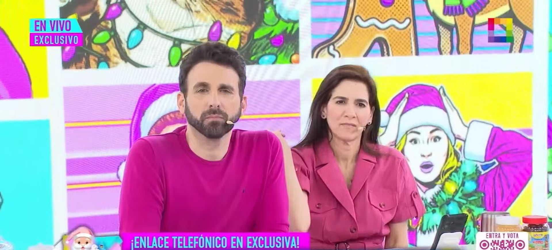 Johana y Juan Ichazo se pelean en vivo. (Fuente: Willax)