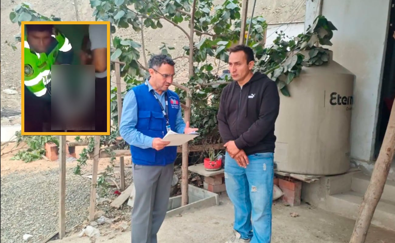 La Defensoría intervino la sede policial de Manchay para inspeccionar la carceleta en la que permaneció el adolescente en estado crítico, y verificar posibles actos de tortura o vulneraciones graves. Foto: Andina/composición GEC