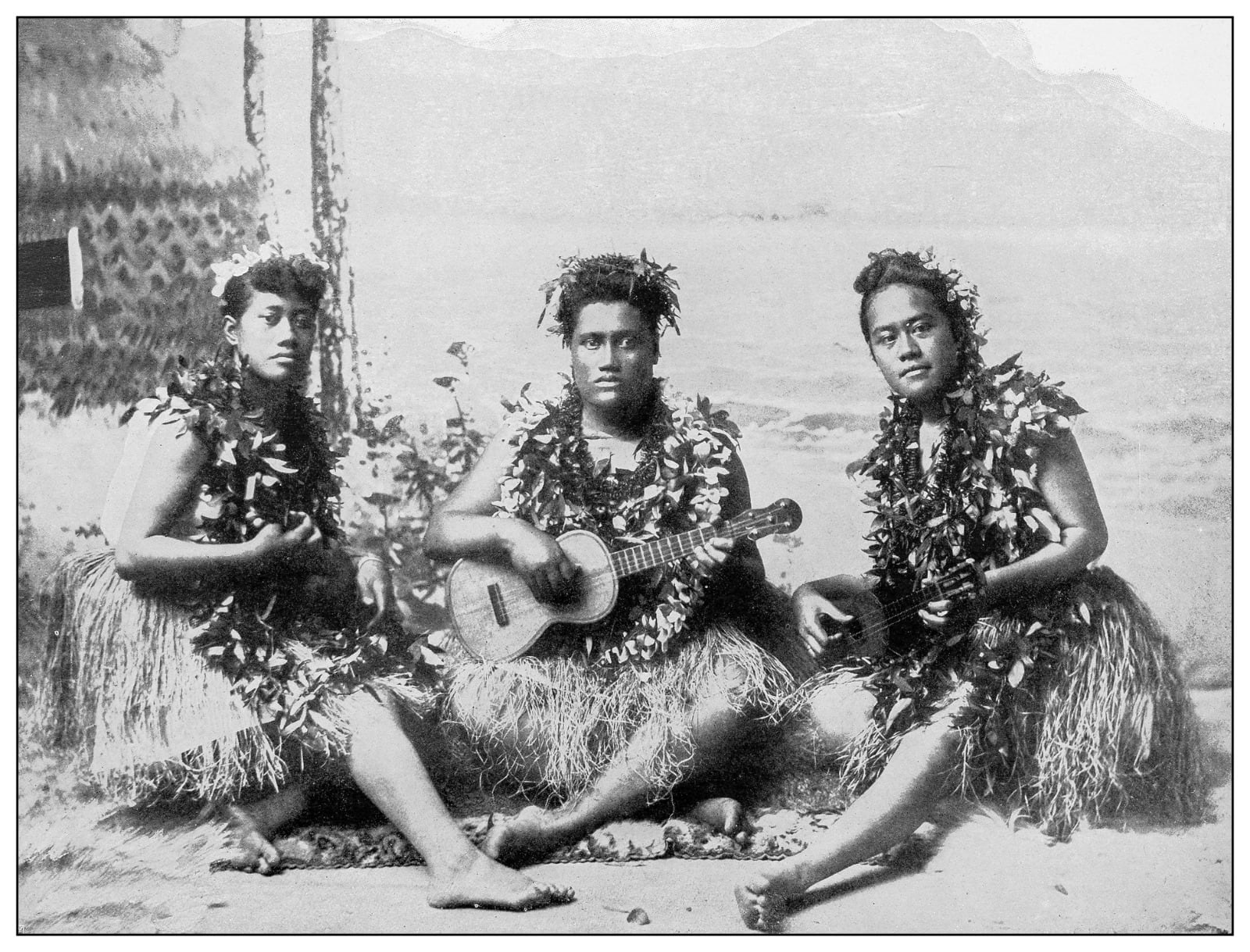 Imagen histórica de la cultura hawaiana
