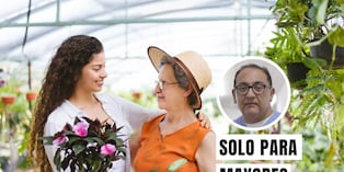 Adultos mayores y plantas