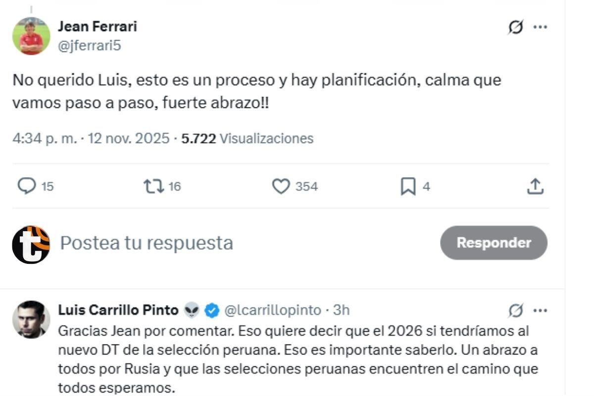 Jean Ferrari responde a periodista sobre rumor que fue creciendo (Foto: @jferrari5)