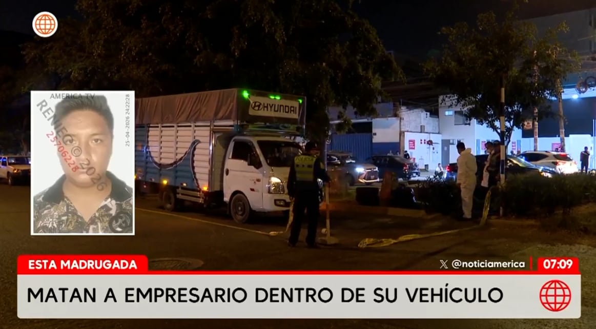 Un empresario de 30 años fue asesinado por sicarios cuando se dirigía a su casa en su camión por Los Olivos.