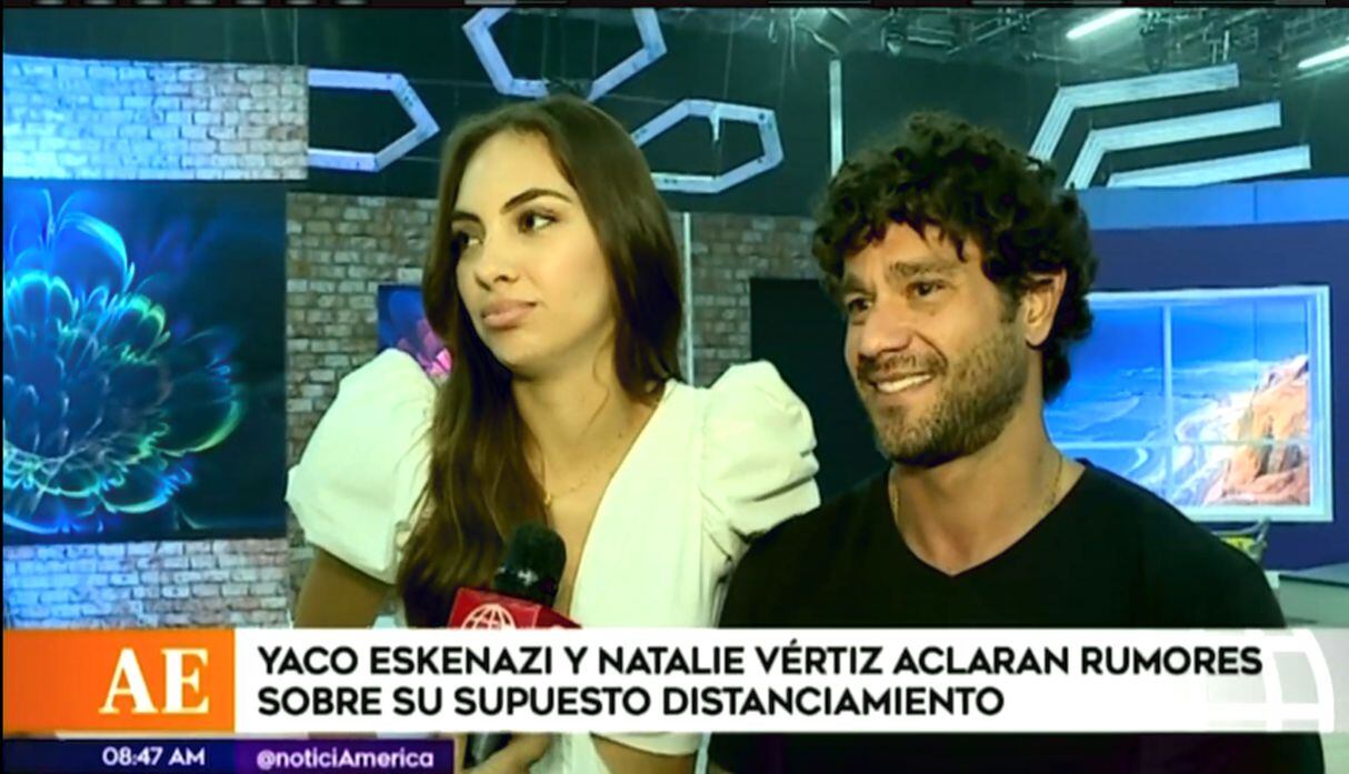 Yaco Eskenazi y Natalie Vértiz se pronunciaron sobre los rumores de su separación (Foto: Captura de pantalla)