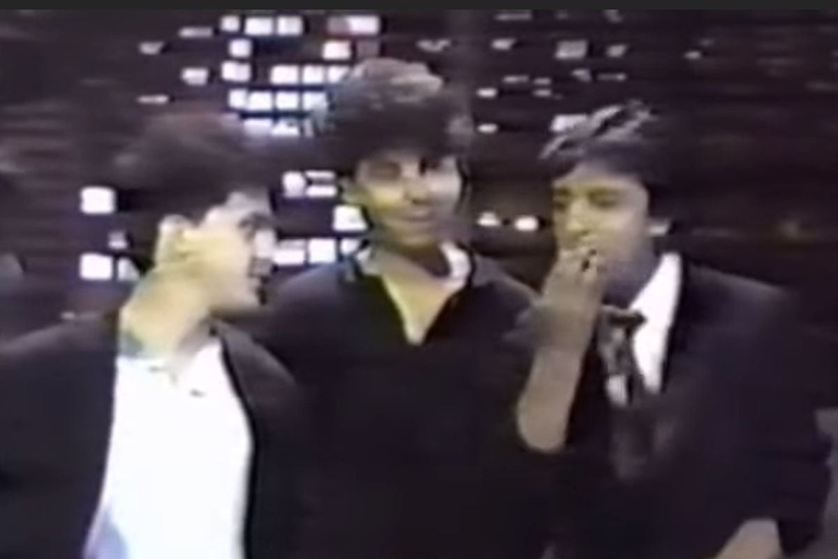 Adolfo Chuiman con Indochine en 1988 (Foto: Captura de YouTube)