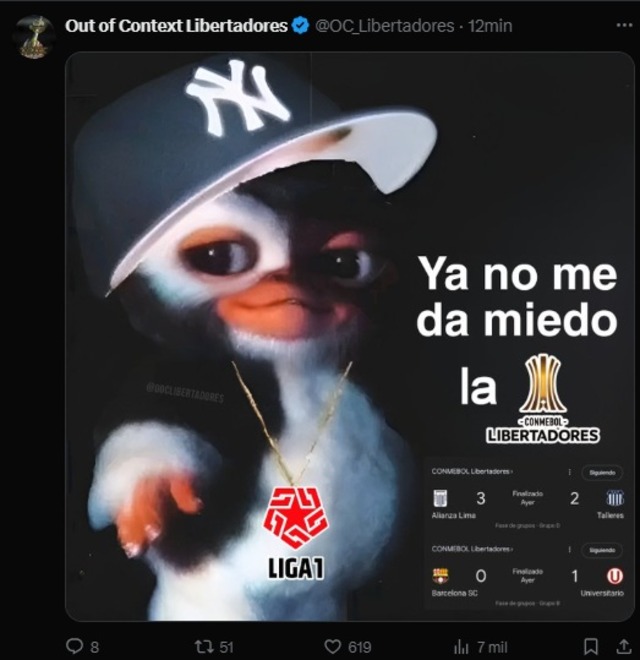 No pararás de reír con los mejores memes del triunfo de la U en la Copa Libertadores. (Twitter)