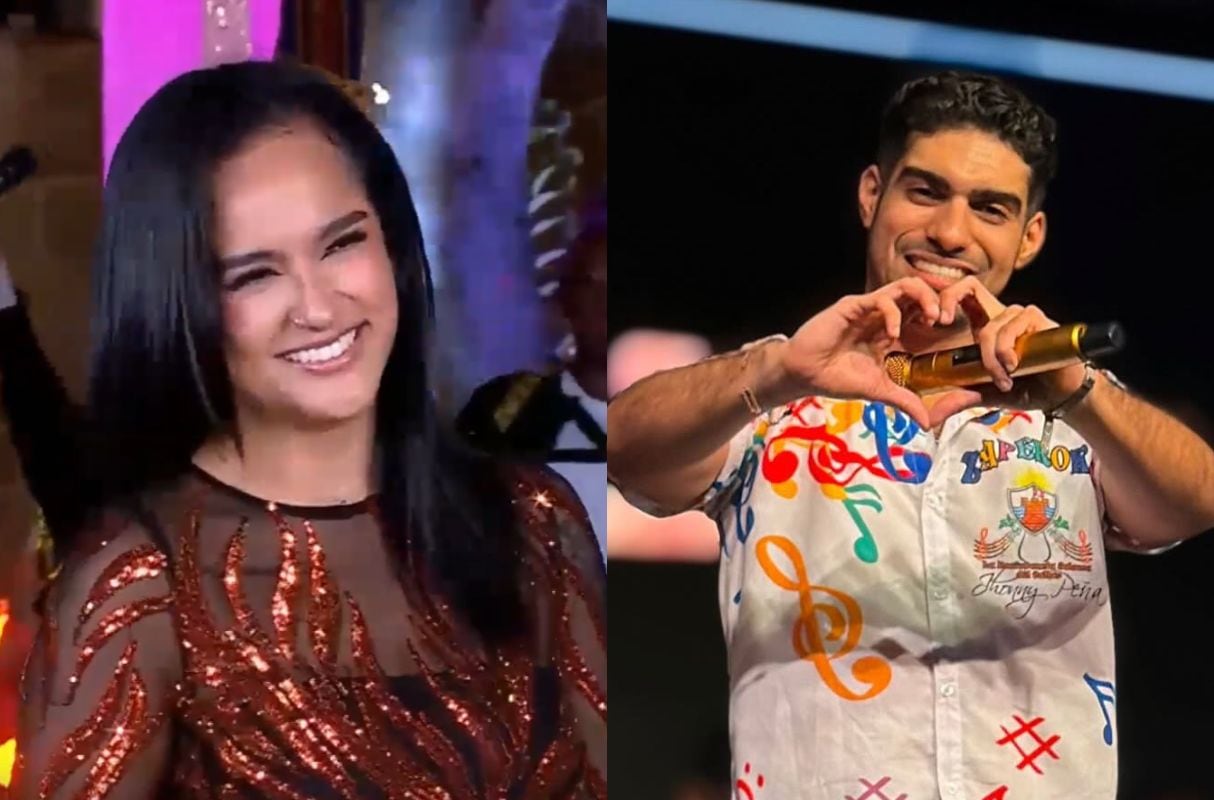 Daniela Darcourt rompió su silencio y aclaró que mantiene un romance con el intérprete Juan Labarca de Zaperoko. (Foto: Captura de video - “El Reventonazo” / Instagram - @juancitolabarca)