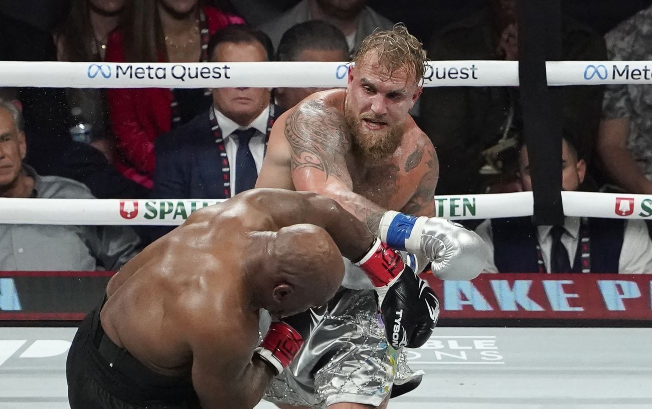 Jake Paul venció a un Mike Tyson de 60 años. (Foto: AFP)