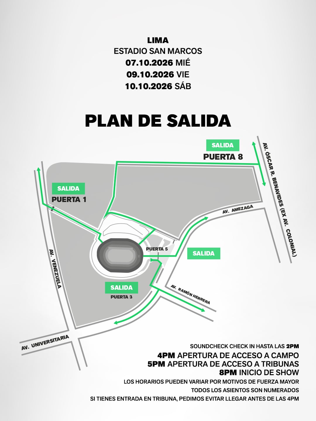 Recomendaciones oficiales para los conciertos de BTS en Lima