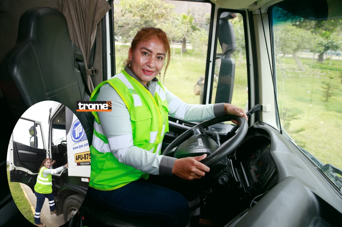 María Cruz sale adelante manejando tráiler y le gusta su trabajo. La llaman 'Reina trailera del Perú' y muchos la siguen en TikTok. (Entrevista: Isabel Medina / Foto: Allengino Quintana / Trome).
