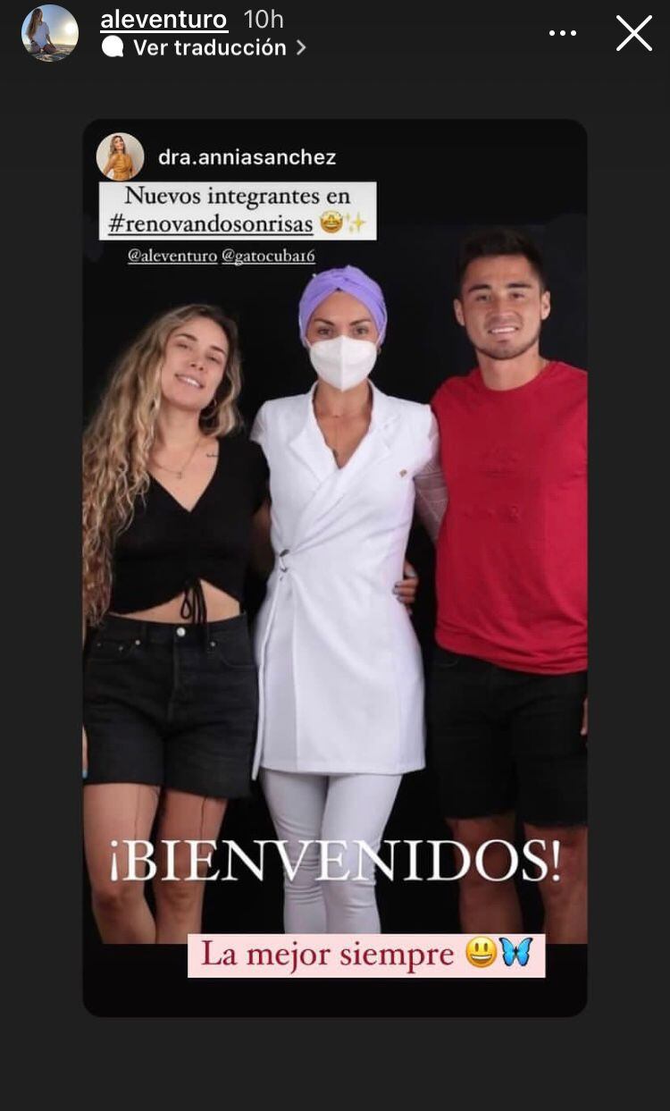 Ale Venturo y Rodrigo Cuba promocionan clínica en Instagram. Foto: Captura