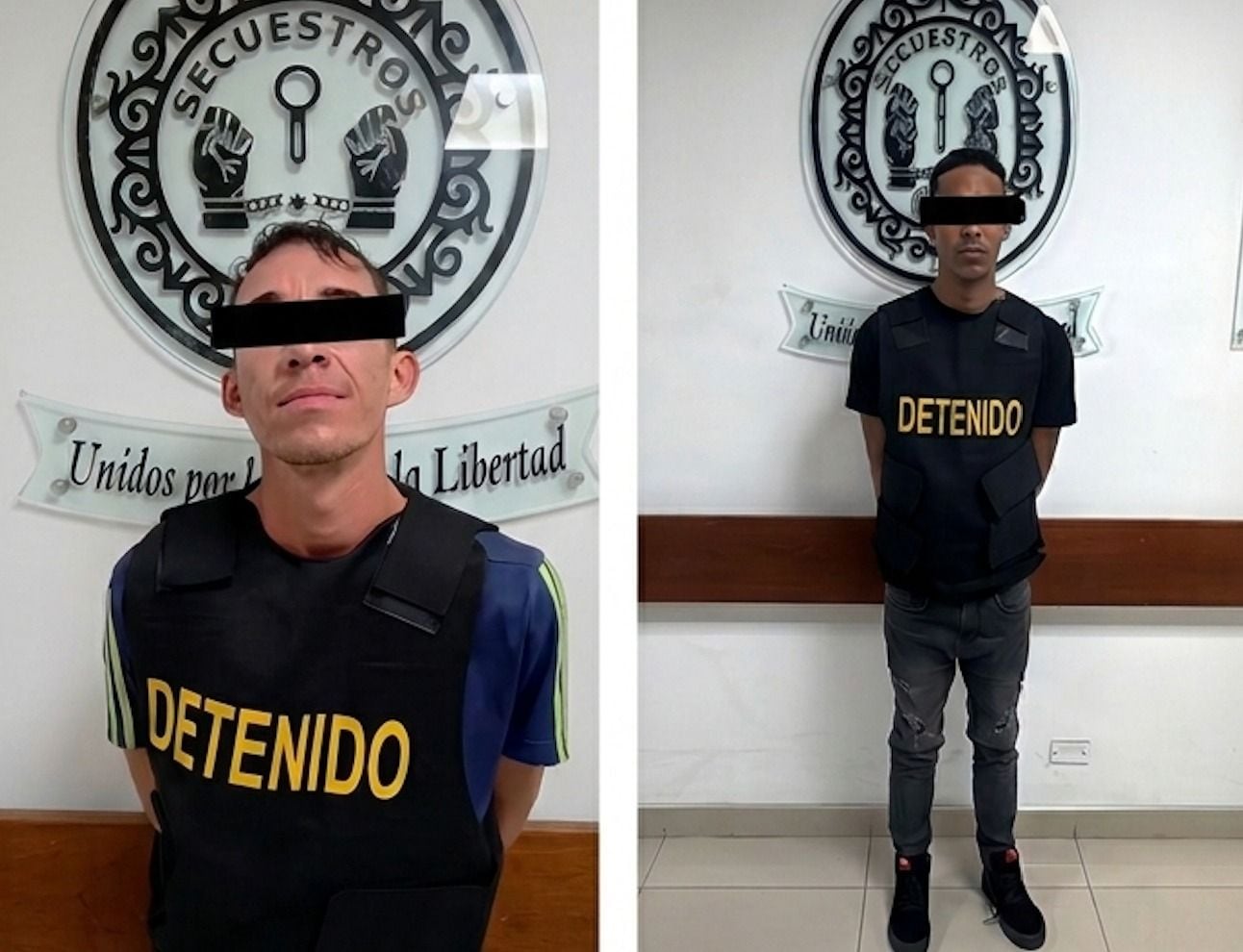 Dos presuntos integrantes de 'Los Remanentes del Hampa' fueron capturados. Foto: Difusión