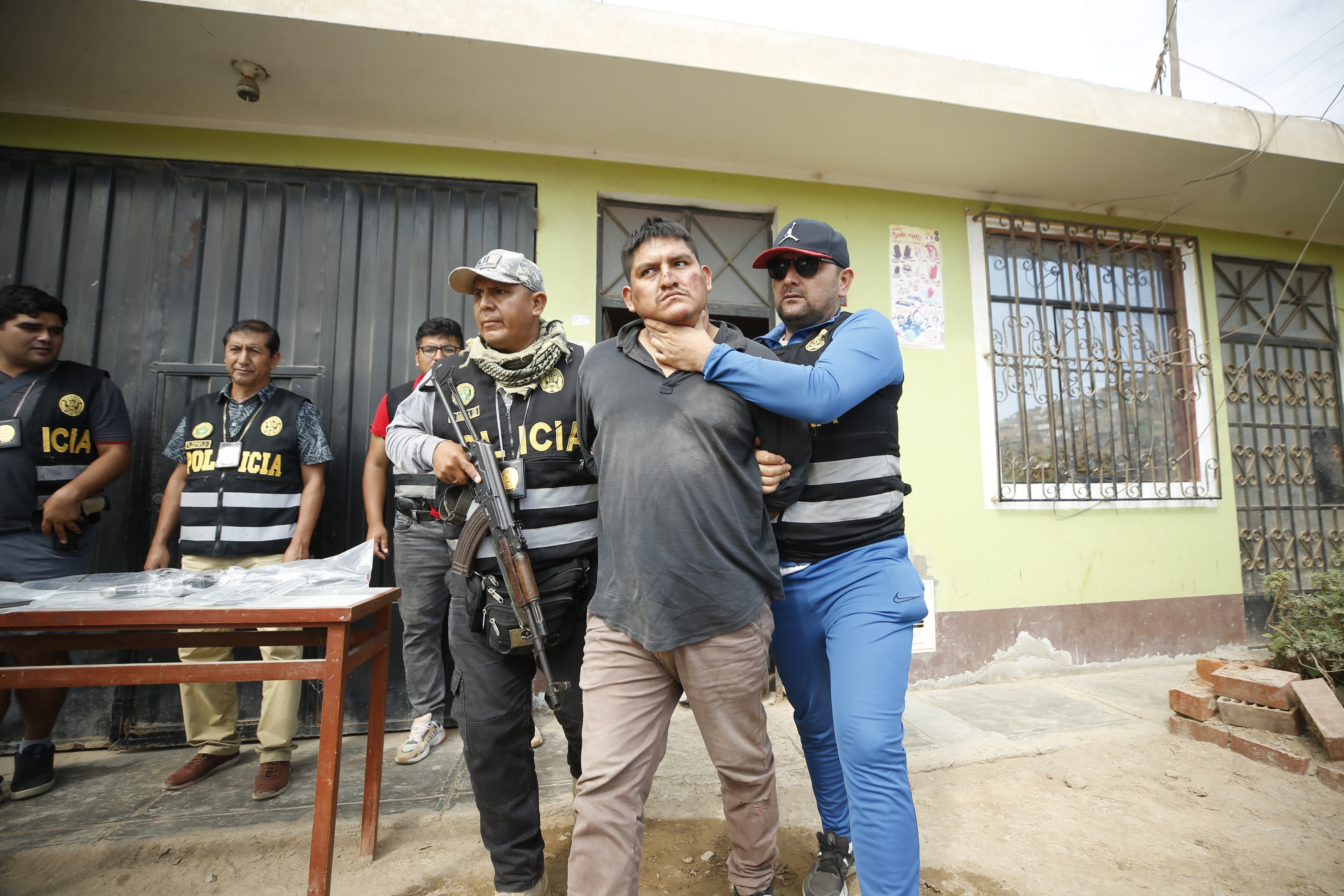 El 'Cholo David' cuando fue detenido el 30 de abril de este año. Foto: Archivo GEC/ Joseph Ángeles