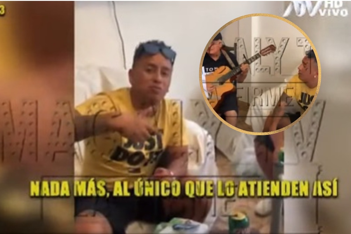 Christian Cueva chelea con el papá de Pamela Franco