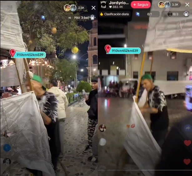 Sujeto grabó en vivo su postura contra árbol de Navidad.