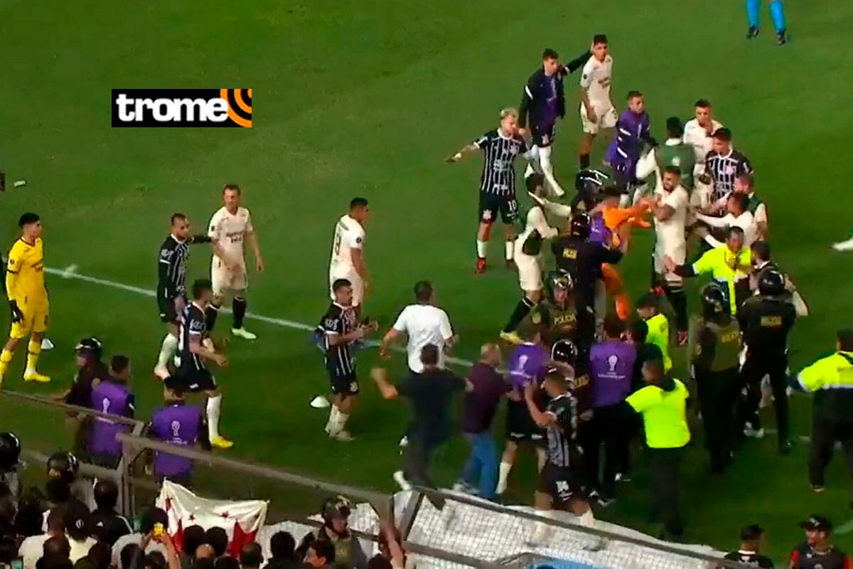 Gresca en Universitario vs Corinthians tras gol de Ryan | VIDEO